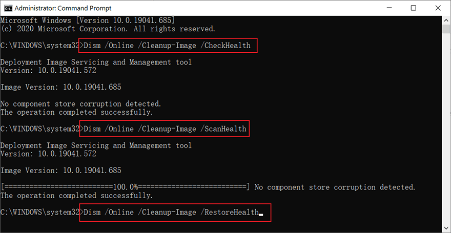 DISM.exe Online Cleanup-image Restorehealth (2)