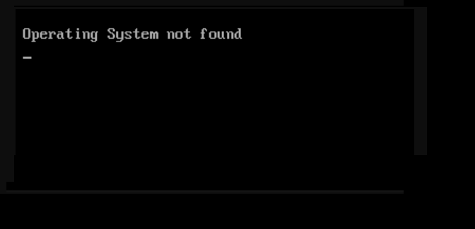 operating system not found