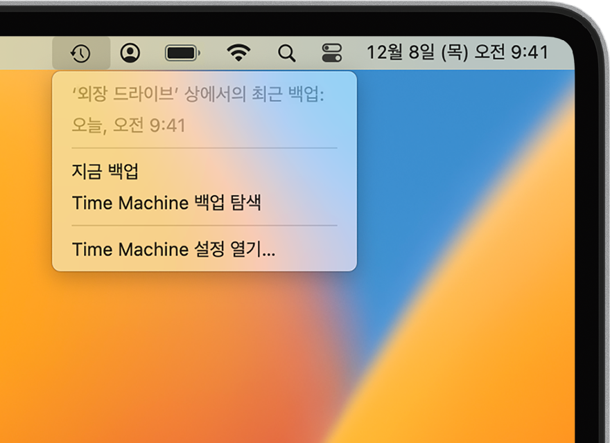 Time Machine 백업 탐색