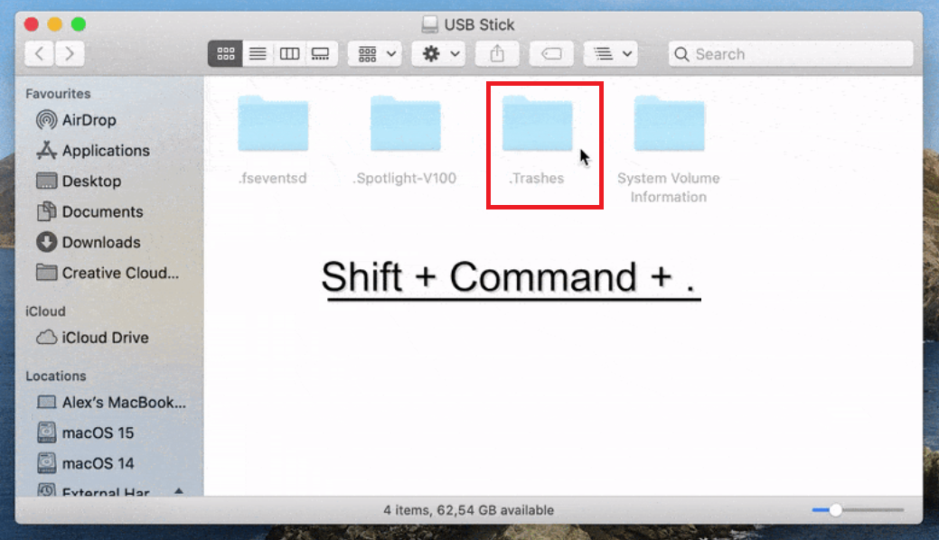 shift+command+.