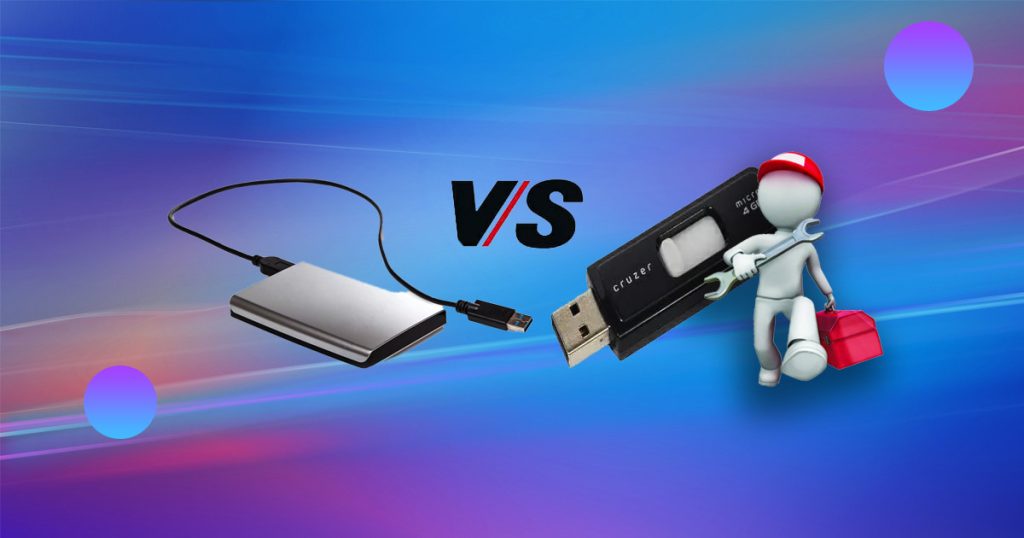 USB 드라이브와 외장 하드 디스크의