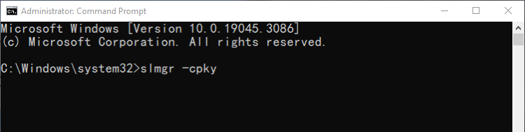 slmgr -cpky
